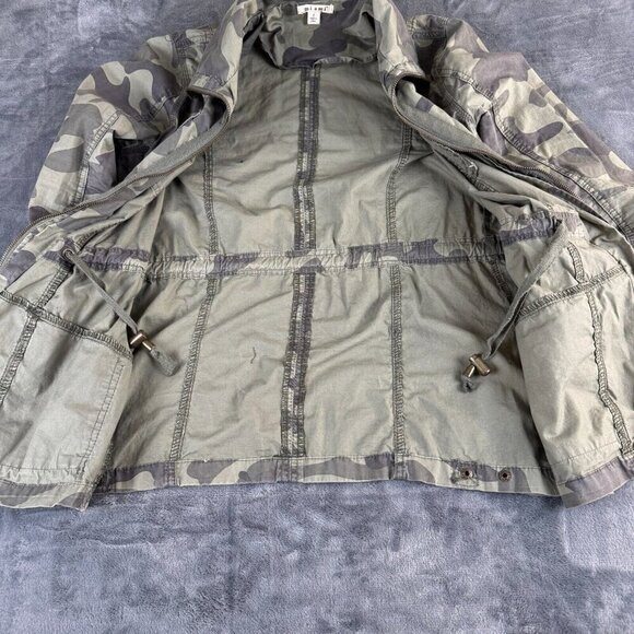 MIAMI Womens Jacket Size Small Green Camo Safari Anorak Zip Front - Picture 7 of 9